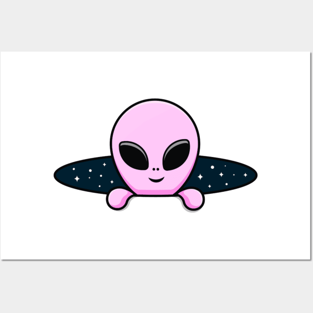 cute alien Wall Art by bahullah_art